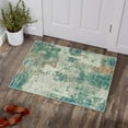 thumbnail image 1 of Moynesa 2'x3' Modern Abstract Area Rug,Small Bathroom Rugs Washable Entry Rug Kitchen Sink Mat, Contemporary Soft Non Slip Indoor Throw Carpet for Entryway Bedside Living Room, Green, 1 of 7