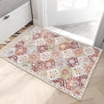 thumbnail image 1 of Moynesa 2'x3' Moroccan Trellis Area Rug, 2x3ft Entry Rug Non-Slip Washable Indoor Door Mat, Small Oriental Accent Throw Rug for Bedroom Kitchen Entryway Bathroom Orange, 1 of 7