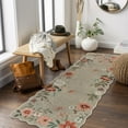 thumbnail image 1 of Moynesa 2'x5' Floral Runners for Hallways, 2x5ft Kitchen Runner Rug Ultra-Thin Soft Rug, Non-Slip Washable Rug Runner Stain Resistant Boho Rug Low-Pile Carpet Runner for Bathroom Bedroom,Coffee, 1 of 7