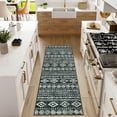 thumbnail image 1 of Moynesa 2'x6' Boho Moroccan Runner Rug,Washable Black White Kitchen Runner Rug Non Slip,Low-Pile Soft Bohemian Tribal Carpet Runners for Hallways Entryway Laundry Bedside Farmhouse, 1 of 7