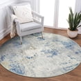thumbnail image 1 of Moynesa 3'Round Modern Abstract Round Rug,Blue Kitchen Rug Washable Entryway Circle Rug Soft Bedroom Mat, Contemporary Non Slip Indoor Floor Throw Carpet for Under Dining Table Nursery Home, 1 of 7