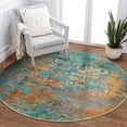 thumbnail image 1 of Moynesa 3'Round Modern Abstract Round Rug,Rosy Kitchen Rug Washable Entryway Circle Rug Soft Bedroom Mat, Contemporary Non Slip Indoor Floor Throw Carpet for Under Dining Table Nursery Home, 1 of 7