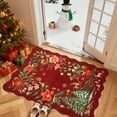thumbnail image 1 of Moynesa 3'x5' Christmas Rug, Washable Area Rugs for Bedroom Entryway Xmas Throw Rug Christmas Tree Floral Decorative Boho Rug, Red, 1 of 10
