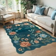 thumbnail image 1 of Moynesa 3'x5' Floral Bedroom Rugs Rugs, Area Rugs 3x5ft Rug for Entryway Ultra-Thin Soft Rug, Non-Slip Washable Rugs Stain Resistant Boho Rug Low-Pile Throw Rug for ‎Living Room Office,Blue, 1 of 8