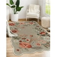 thumbnail image 1 of Moynesa 3'x5' Floral Bedroom Rugs Rugs, Area Rugs 3x5ft Rug for Entryway Ultra-Thin Soft Rug, Non-Slip Washable Rugs Stain Resistant Boho Rug Low-Pile Throw Rug for ‎Living Room Office,Coffee, 1 of 8