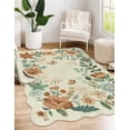thumbnail image 1 of Moynesa 3'x5' Floral Bedroom Rugs Rugs, Area Rugs 3x5ft Rug for Entryway Ultra-Thin Soft Rug, Non-Slip Washable Rugs Stain Resistant Boho Rug Low-Pile Throw Rug for ‎Living Room Office,Beige, 1 of 8