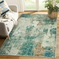 thumbnail image 1 of Moynesa 3'x5' Modern Abstract Area Rug,Washable Bedroom Rug Soft Throw Entry Mat Contemporary Faux Wool Non-Slip Stain Resistant Carpet for Living Room Kitchen Bath Office, Green, 1 of 7