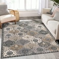 thumbnail image 1 of Moynesa 3'x5' Moroccan Trellis Area Rug, 3x5ft Washable Bedroom Rug Indoor Non-Slip, Small Oriental Accent Throw Rug for Kitchen Entryway Bathroom Living Room Office Carpet Gray, 1 of 7