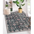 thumbnail image 1 of Moynesa 3'x5' Moroccan Trellis Area Rug, 3x5ft Washable Bedroom Rug Indoor Non-Slip, Small Oriental Accent Throw Rug for Kitchen Entryway Bathroom Living Room Office Carpet Black, 1 of 7