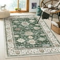 thumbnail image 1 of Moynesa 3'x5' Vintage Rug,Oriental Farmhouse Entryway Rug Non-Slip Distressed Throw Rug,Low-Pile Soft Kitchen Rug Washable Indoor Carpet for Entrance Bedroom Laundry Office,Green, 1 of 8