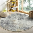 thumbnail image 1 of Moynesa 4'Round Modern Abstract Round Rug,Gray Front Door Rug Washable Entryway Circle Rug Non Slip Bedroom Mat, Contemporary Soft Indoor Accent Carpet for Living Room Sofa Bedroom Nursery Decor, 1 of 7
