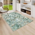 thumbnail image 1 of Moynesa 4'x6' Abstract Area Rugs, Washable Rug for Bedroom Ultra-Thin Non Slip Boho Living Room Rugs, Stain Resistant Indoor Non-Shedding Throw Carpet for Entryway Kitchen Office,Green, 1 of 8