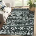 thumbnail image 1 of Moynesa 4'x6' Area Rug for Living Room Indoor Washable Rugs Farmhouse Moroccan Soft Bedroom Mat Large Rustic Tribal Foldable Carpet Dining Room Rug for Living Bed Dining Room,Black, 1 of 7