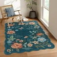 thumbnail image 1 of Moynesa 4'x6' Floral Living Room Rugs, Area Rugs 4x6ft Rug for Bedroom Ultra-Thin Soft Rug, Non-Slip Washable Rugs Stain Resistant Boho Rug Low-Pile Throw Rug for ‎Dining Room Office,Blue, 1 of 8