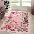 thumbnail image 1 of Moynesa 4'x6' Floral Living Room Rugs, Area Rugs 4x6ft Rug for Bedroom Ultra-Thin Soft Rug, Non-Slip Washable Rugs Stain Resistant Boho Rug Low-Pile Throw Rug for ‎Dining Room Office,Pink, 1 of 8