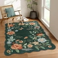 thumbnail image 1 of Moynesa 4'x6' Floral Living Room Rugs, Area Rugs 4x6ft Rug for Bedroom Ultra-Thin Soft Rug, Non-Slip Washable Rugs Stain Resistant Boho Rug Low-Pile Throw Rug for ‎Dining Room Office,Dark Green, 1 of 8