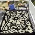 thumbnail image 1 of Moynesa 4'x6' Outdoor Rugs Waterproof, Plastic Straw RV Rugs for Outside, Large Portable RV Outdoor Rugs for Camping, Reversible Flower Picnic Mat for Camper Garden Tent, 1 of 10