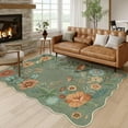 thumbnail image 1 of Moynesa 5'x7' Floral Living Room Rugs, Area Rugs 5x7ft Rug for Bedroom Ultra-Thin Soft Rug, Non-Slip Washable Rugs Stain Resistant Boho Rug Low-Pile Throw Rug for ‎Dining Room Office,Green, 1 of 8