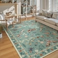 thumbnail image 1 of Moynesa Insect 5'x7' Area Rugs Washable Rug for Living Room Soft Natural Bedroom Rug Bug Accent Carpet for Dining Room Nursery Office Stain Resistant Non Slip, Light Green, 1 of 12
