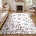 thumbnail image 1 of Moynesa Insect 5'x7' Area Rugs Washable Rug for Living Room Soft Natural Girls Bedroom Rug Bug Accent Carpet for Dining Room Nursery Office Stain Resistant Non Slip, Pink, 1 of 11