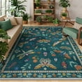 thumbnail image 1 of Moynesa Insect 5'x7' Area Rugs Washable Rug for Living Room Soft Natural Bedroom Rug Bug Accent Carpet for Dining Room Nursery Office Stain Resistant Non Slip, Green, 1 of 12