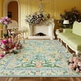 thumbnail image 1 of Moynesa 5'x7' Washable Rugs for Living Room, Boho Light Green Floral Rugs for Bedroom Girls Non Slip, Soft Low-Pile Nursery Carpet Rug for Dining Room Indoor,Green, 1 of 8