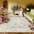 thumbnail image 1 of Moynesa 5'x7' Washable Rugs for Living Room, Boho Light Pink Floral Rugs for Bedroom Girls Non Slip, Soft Low-Pile Nursery Carpet Rug for Dining Room Indoor,Pink, 1 of 8