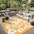 thumbnail image 1 of Moynesa 5'x8' Outdoor Rugs Waterproof, Plastic Straw RV Rugs for Outside, Large Portable RV Outdoor Rugs for Camping, Reversible Flower Picnic Mat for Camper Garden Tent, 1 of 7