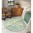 thumbnail image 1 of Moynesa 6'Round Boho Light Green Rug, Washable Small Circle Rugs for Bedroom,Nursery Circular Rug Girl, Soft Non-Slip Round Carpet for Kids Sunroom,Green, 1 of 7