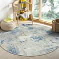 thumbnail image 1 of Moynesa 6'Round Modern Abstract Round Rug,Blue Kitchen Rugs Soft Bedroom Circle Rugs Washable Living Room Mat, Contemporary Large Indoor Office Carpet for Mudroom Kitchen Apartment Basement, 1 of 7