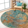 thumbnail image 1 of Moynesa 6'Round Modern Abstract Round Rug,Rosy Kitchen Rugs Soft Bedroom Circle Rugs Washable Living Room Mat, Contemporary Large Indoor Office Carpet for Mudroom Kitchen Apartment Basement, 1 of 7