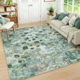 thumbnail image 1 of Moynesa 6'x9' Abstract Area Rugs, Washable Large Rug for Bedroom Ultra-Thin Non Slip Boho Living Room Rugs, Stain Resistant Indoor Non-Shedding Throw Carpet for Dining Room Kitchen Office,Green, 1 of 8