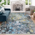 thumbnail image 1 of Moynesa 6'x9' Abstract Area Rugs, Washable Large Rug for Bedroom Ultra-Thin Non Slip Boho Living Room Rugs, Stain Resistant Indoor Non-Shedding Throw Carpet for Dining Room Kitchen Office,Blue, 1 of 8