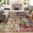 thumbnail image 1 of Moynesa 6'x9' Area Rug for Living Room Large Soft Machine Washable Rugs Non Slip Low Pile Bedroom Mat Indoor Accent Carpet for Dining Room Table Apartment,Red, 1 of 9