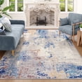 thumbnail image 1 of Moynesa 6'x9' Area Rug for Living Room Modern Abstract Bedroom Rug Machine Washable Low Pile Soft Mat Indoor Stain Resistance Accent Dining Carpet for Dining Room Table Apartment,Blue, 1 of 9