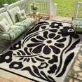 thumbnail image 1 of Moynesa 6'x9' Outdoor Rugs Waterproof, Plastic Straw RV Rugs for Outside, Large Portable RV Outdoor Rugs for Camping, Reversible Flower Picnic Mat for Camper Garden Tent, 1 of 10