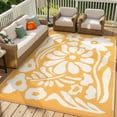 thumbnail image 1 of Moynesa 6'x9' Outdoor Rugs Waterproof, Plastic Straw RV Rugs for Outside, Large Portable RV Outdoor Rugs for Camping, Reversible Flower Picnic Mat for Camper Garden Tent, 1 of 10