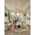 thumbnail image 1 of Moynesa 8'x10' Floral Washable Area Rugs, 8x10ft Soft Bedroom Large Rug for Living Room Ultra-Thin Non Slip Dining Room Rug, Stain Resistant Boho Rugs Easy Clean Throw Carpet for Office,Coffee, 1 of 8
