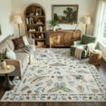 thumbnail image 1 of Moynesa Insect 8'x10' Large Area Rugs for Living Room Washable Natural Bedroom Rug Bug Accent Carpet for Dining Room Nursery Office Sunroom Stain Resistant Non Slip, Beige, 1 of 12
