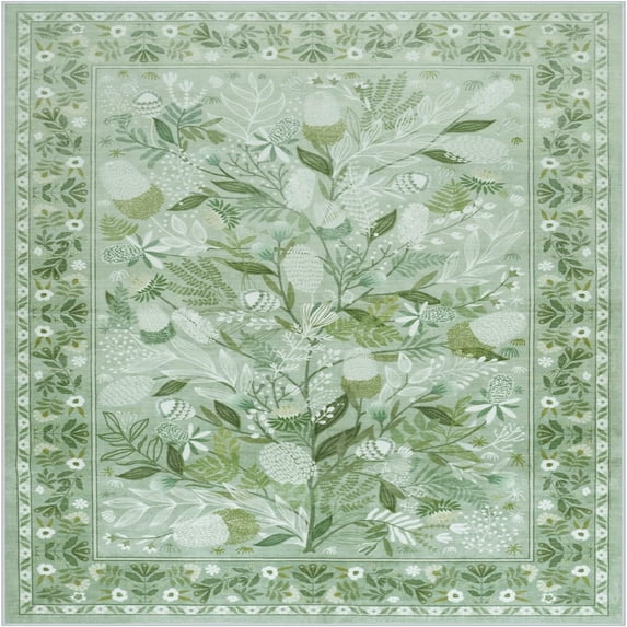 Moynesa 8'x10' Large Area Rugs, Washable Rug for Living Room, Botanical Floral Soft Rugs for Bedroom Non-Slip Ultra-Thin Modern Rug Dining Room Accent Carpet for Dorm Apartment