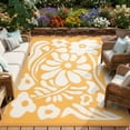 thumbnail image 1 of Moynesa 8'x10' Outdoor Rugs Waterproof, Plastic Straw RV Rugs for Outside, Large Portable RV Outdoor Rugs for Camping, Reversible Flower Picnic Mat for Camper Garden Tent, 1 of 10