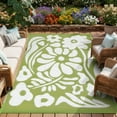 thumbnail image 1 of Moynesa 8'x10' Outdoor Rugs Waterproof, Plastic Straw RV Rugs for Outside, Large Portable RV Outdoor Rugs for Camping, Reversible Flower Picnic Mat for Camper Garden Tent, 1 of 10