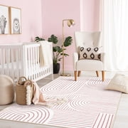 Moynesa Abstract Washable Rugs, 4x6 Rug for Bedroom Nursery Soft Non Slip Modern Living Room Rug, Ultra-Thin Non-Shedding Throw Carpet for Entryway Kitchen Offi