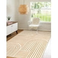 thumbnail image 1 of Moynesa 4'x6' Abstract Washable Rug, Soft Non-Slip Area Rugs for Bedroom, Ultra-Thin Living Room Rug Modern Rainbow Throw Carpet for Laundry Room Entryway Office Kitchen, Orange, 1 of 8