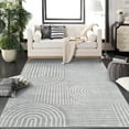 thumbnail image 1 of Moynesa 4'x6' Abstract Washable Rug, Soft Non-Slip Area Rugs for Bedroom, Ultra-Thin Living Room Rug Modern Throw Carpet for Laundry Room Entryway Office Kitchen, Gray, 1 of 9