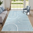 thumbnail image 1 of Moynesa 5'x7' Abstract Area Rugs for Living Room, Ultra-Thin Soft Washable Rug Non-Slip Modern Bedroom Rug Indoor Large Throw Carpet for Dining Room Nursery Playroom Office, Blue, 1 of 7