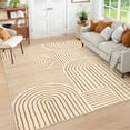 thumbnail image 1 of Moynesa 5'x7' Abstract Area Rugs for Living Room, Ultra-Thin Soft Washable Rug Non-Slip Modern Bedroom Rug Rainbow Throw Carpet for Dining Room Office Dorm Playroom, Orange, 1 of 8
