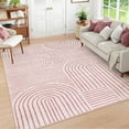 thumbnail image 1 of Moynesa 6'x9' Abstract Area Rugs for Living Room, Ultra-Thin Soft Pink Rugs for Girls Bedroom Non-Slip Modern Washable Large Throw Carpet for Dining Room Office Dorm Playroom, Pink, 1 of 8