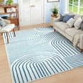 thumbnail image 1 of Moynesa 8'x10' Abstract Area Rugs for Living Room, Ultra-Thin Soft Washable Rug Non-Slip Large Modern Bedroom Rug Non-Shedding Accent Carpet for Dining Room Office, Blue, 1 of 8