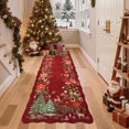 thumbnail image 1 of Moynesa 2'x6' Christmas Runner Rugs for Hallway, Washable Kitchen Rug Carpet Runner, Non-Slip Low Pile Soft Winter Boho Holiday Xmas Decor Modern Mat for Entrance Bedroom Laundry, Red, 1 of 11